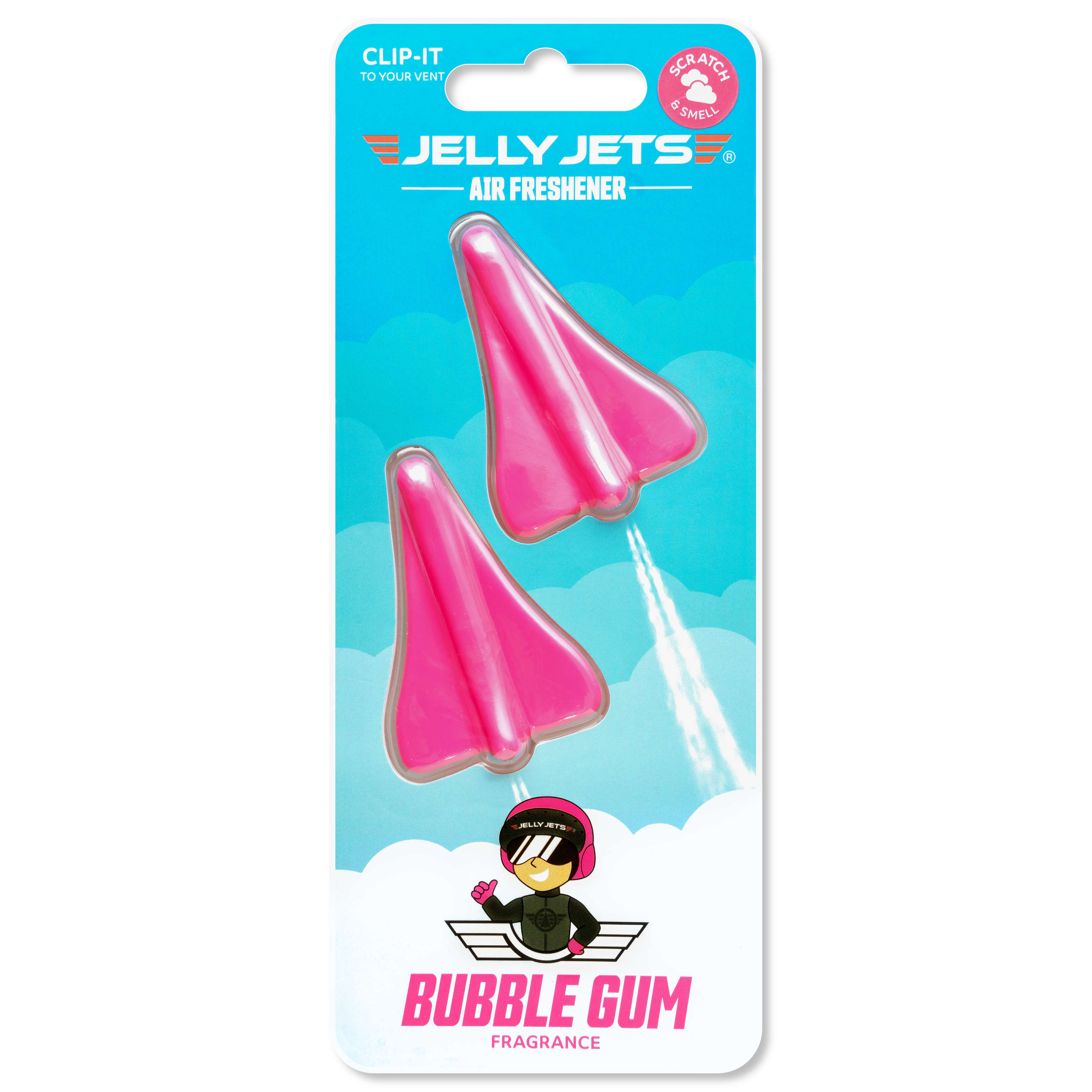 JELLY JET CLIP-IT BUBBLE GUM ( TWIN PACK )