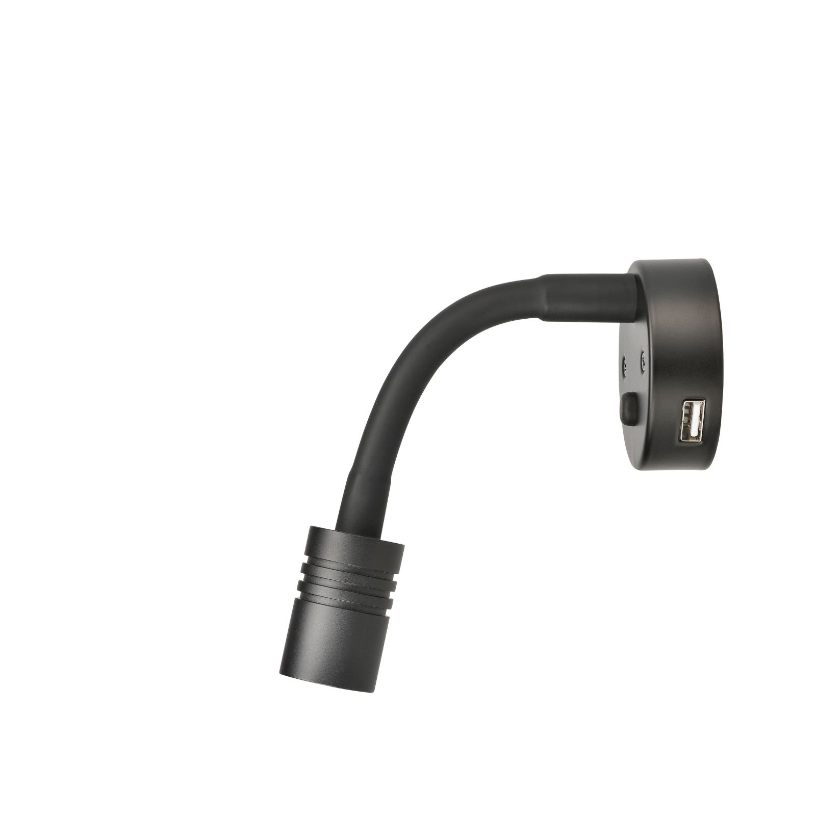 INTERIOR LAMP W/TOUCH SW 12V 2A USB SOCKET BLACK